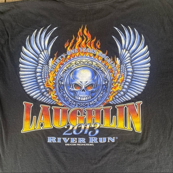 Laughlin River Run 2013 Motorcycle Rally Tee 2XL - Picture 4 of 5